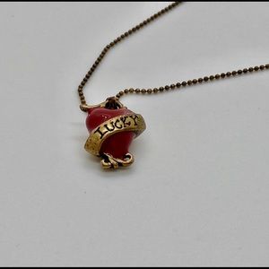 Lucky Brand Vintage Tattoo style heart necklace